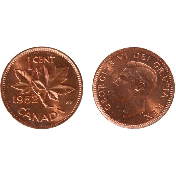 1952 1¢ ICCS Superb Gem Mint State-66 Full Red