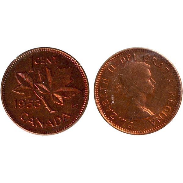 1953 1¢ "SF" ICCS Gem Mint State-65  Very scarce in top condition and rarely offered. Don't miss you