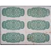 Image 2 : 1870 25¢ "Shinplasters" DC-1c "Plain series" - Uncut sheet of 6 notes with stains on back.  Rarely s