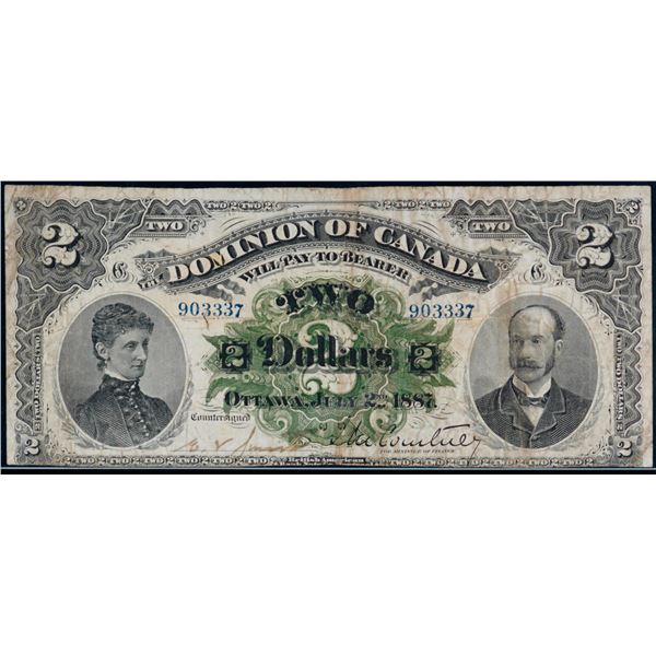 1887 $2 DC-11 #903337 Legacy Very Fine-20.  A nice and bright example.  Not often seen in this condi