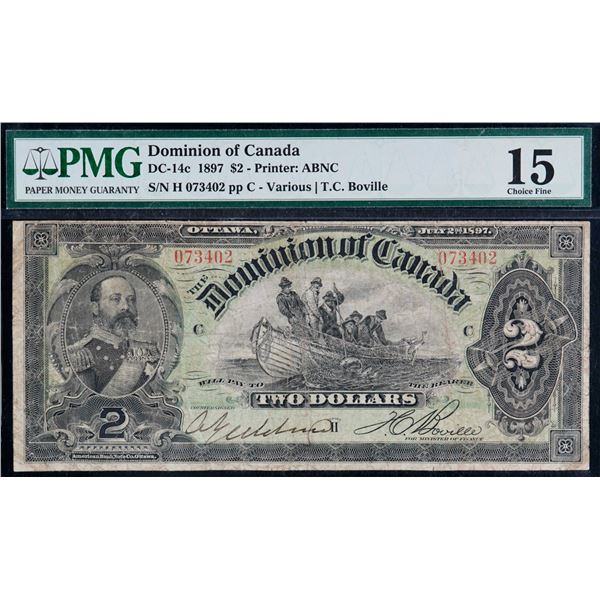 1897 $2 DC-14c #073402 PMG Choice Fine-15