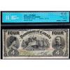 Image 2 : 1902 $4 DC-17b #397546 CCCS Very Fine-20 "Boville "FOUR on top"