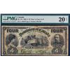Image 1 : 1902 $4 DC-17b #464473 PMG Very Fine-20 with issues. "Boville "FOUR on top"
