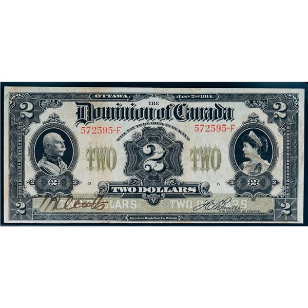 1914 $2 DC-22a-i #572595-F Nice VF or better.  A nice and bright example.