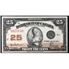 Image 1 : 1923  25¢ "Shinplaster" DC-24b "Hyndman - Letter C" CCCS Choice About Uncirculated-55