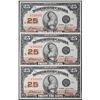 Image 1 : 1923 25¢ "Shinplasters" DC-24c #450688-689-690 Lot of 3 consecutive notes Choice to Gem Uncirculated