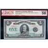 Image 3 : 1923 $1 DC-25o #E6601723-1727. Lot of 5 consecutive numbered notes BCS Choice About Uncirculated-58.