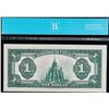 Image 2 : 1923 $1 DC-25o #E7129510 black seal, group 4 letter D CCCS Choice Uncirculated-63