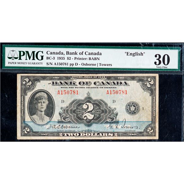 1935 $3 BC-3 #A150781 PMG Choice Very Fine-30