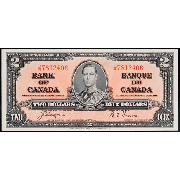 1937 $2 BC-22c #JR7812406, PMG Superb Gem Uncirculated-66EPQ.