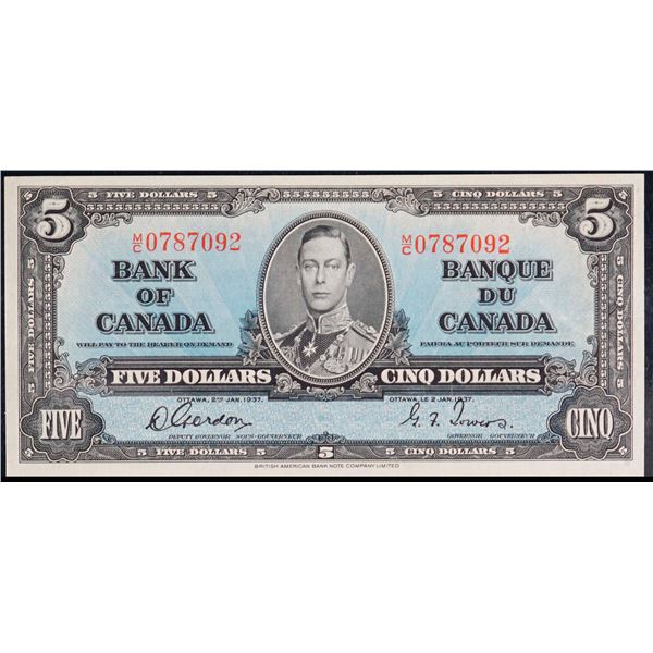 1937 $5 BC-23b #MC0787092, PCGS Superb Gem Uncirculated-66PPQ.  This is a pristine example with grea