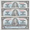 Image 1 : 1937 $5 BC-23c #X/C9142854-856.  Superb Gem Mint State-66PPQ.  Lot of 3 consecutive notes. Better pr
