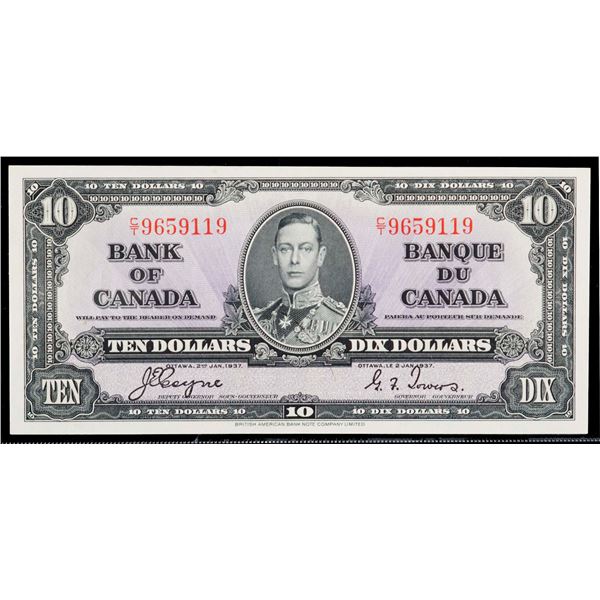 1937 $10 BC-24c #C/T9659119 CCCS Superb Gem Uncirculated-66