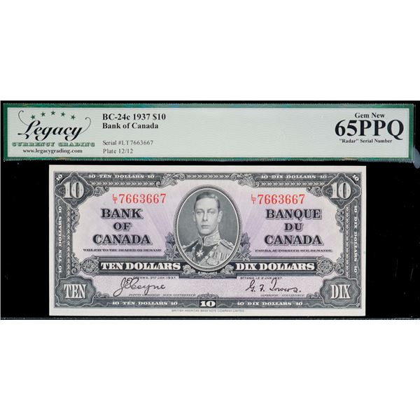 1937 $10 BC-24c #LT7663667, Legacy Gem Uncirculated-65PPQ.