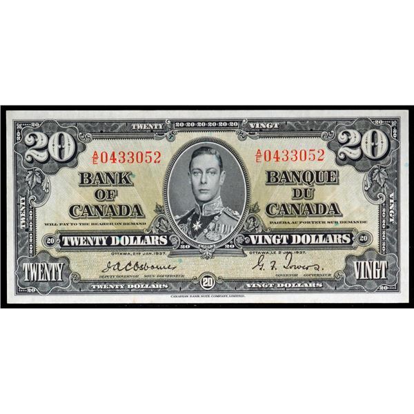 1937 $20 BC-25a #A/E0433052 Choice Uncirculated or better.