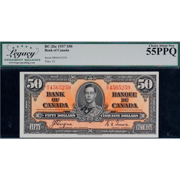 1937 $50 BC-26c #B/H4565259 Legacy Choice About Uncirculated-55PPQ