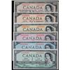 Image 1 : 1954 Devil's Face set! $1-$100 -  BC-29a, 31a, 32a, 33a, 34a, 35a.  All 6 notes with Coyne-Towers si