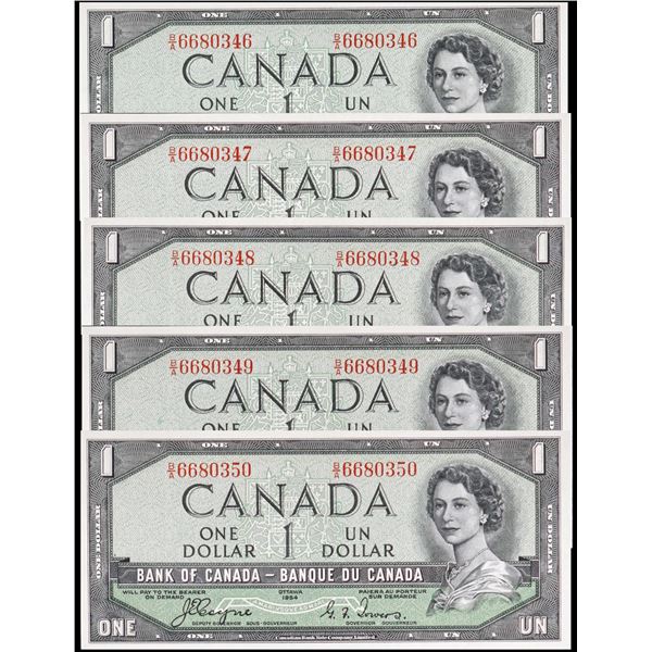 1954 $1 BC-29a #B/A6680346-0350.  Legacy Gem Uncirculated-65PPQ (1) to Superb Gem Uncirculated-66PPQ