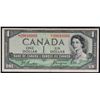 Image 1 : 1954 $1 BC-29bA #*A/A0018099 Bright VF-EF example.  Scarce Devil's Face replacement note.