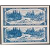 Image 2 : 1954 $5 BC-31b #G/C3315808-5809.  Lot of 2 consecutive Devil's Face notes in Choice Uncirculated or 