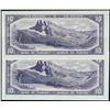 Image 2 : 1954 $10 BC-32a #D/D3572354-2355 Lot of 2 consecutive notes Uncirculated or better.