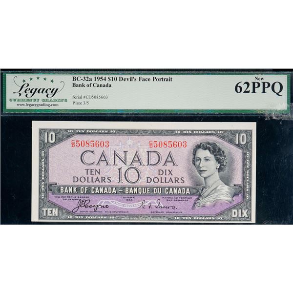1954 $10 BC-32a #CD5058603-605, Legacy Choice Uncirculated-62PPQ.  Lot of 3 consecutive Devil's face