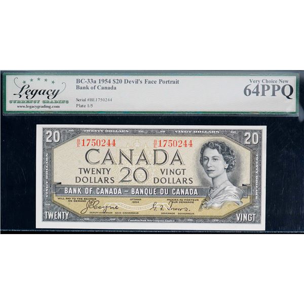 1954 $20 BC-33a #B/E1750244.  Legacy Choice Mint State-64PPQ