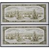 Image 2 : 1954 $20 BC-33b #C/E8833365-3366  Lot of 2 consecutive Devil's Face notes in Choice Uncirculated or 