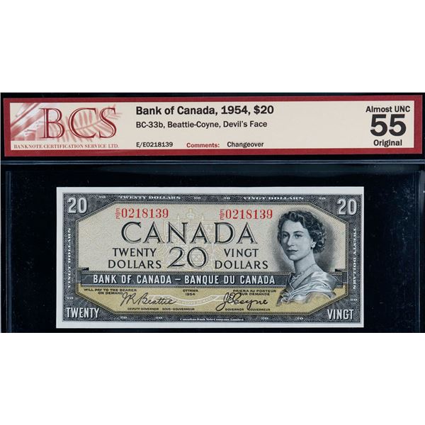 1954 $20 BC-33b  Lot of 3 Consecutive Devil's face notes BCS Choice About Uncirculated-55 Original