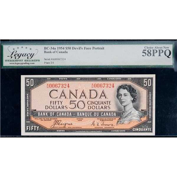 1954 $50 BC-34a #A/H0067324  Legacy Choice Mint State-64PPQ