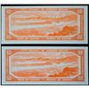 Image 2 : 1954 $20 BC-34a #A/H0023499-23500  Lot of 2 consecutive Devil's Face notes in AU or better.