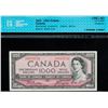 Image 3 : 1954 $1000 BC-44a #A/K00333731 CCCS Uncirculated-60.  Scarce Beattie-Coyne signatures.