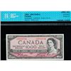 Image 1 : 1954 $1000 BC-44a #A/K00333734 CCCS Uncirculated-60.   Scarce Beattie-Coyne signatures.