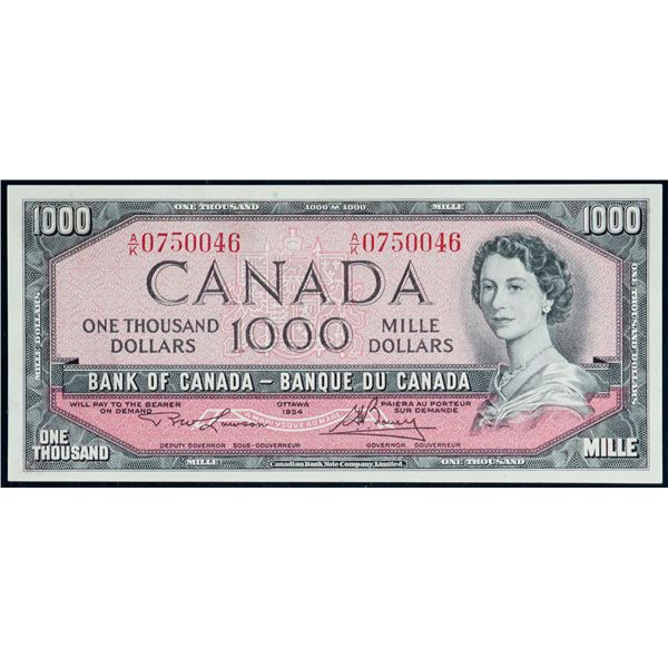 1954 $1000 BC-44d #AK0750046, Legacy Superb Gem Uncirculated-66PPQ.   This is a pristine issue with 
