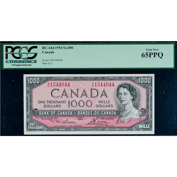 1954 $1000 BC-44d #A/K1544044 PCGS Gem Uncirculated-65PPQ