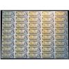 Image 1 : Uncut Sheet; 1973 $1 BC-46bA #BAX "Rare Sheet Replacement" 8 X 5 -BABN- 40 notes Uncirculated