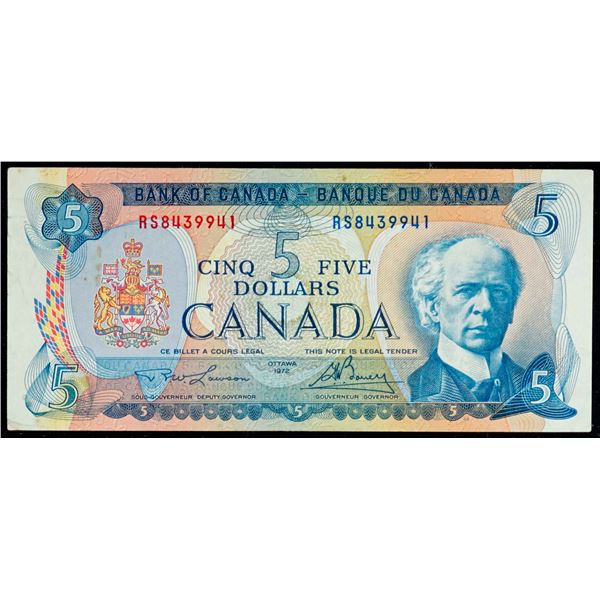 1972 $5 BC-48bT "Test Note" #RS8439941 PMG About Uncirculated-50.  A bright example.