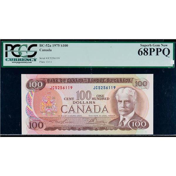 1975 $100 BC-52a #JC5256119 PCGS Superb Gem Uncirculated-68PPQ