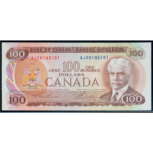 1975 $100 BC-52aA-i #AJX0145101, Legacy Superb Gem Uncirculated-66PPQ.