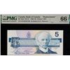 Image 2 : 1986 $5 BC-56cA #FNX8291769 PMG Superb Gem Uncirculated-66 - Bonin-Thiessen.