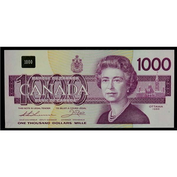 1988 $1000 BC-61a #EKA0969929 Nice crisp original AU.
