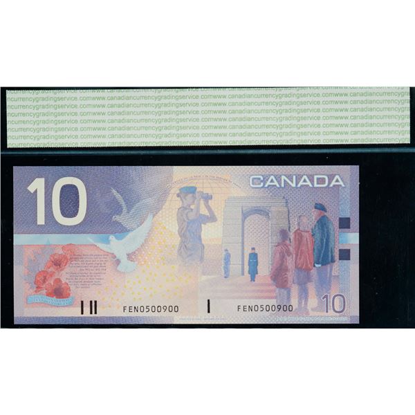 Fancy numbers; 2004 $10 BC-63b.  Lot of  8 notes #FEN0500100 -0200 - 0300 - 0400 -0500 - 0600 - 0700