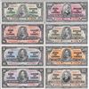 Image 1 : 1937 SPECIMEN Banknote set. All of the notes from $1 to $1000 are included in uncirculated condition