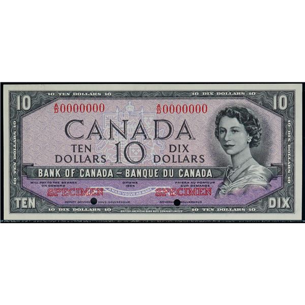SPECIMEN 1954 $10 BC-32S "A/D0000000" SPECIMEN - B0050 Legacy Superb Gem Uncirculated-66PPQ.