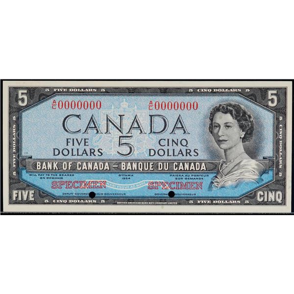 SPECIMEN 1954 $5 BC-39S "A/C0000000" SPECIMEN - B125  Legacy Superb Gem Uncirculated-67PPQ.