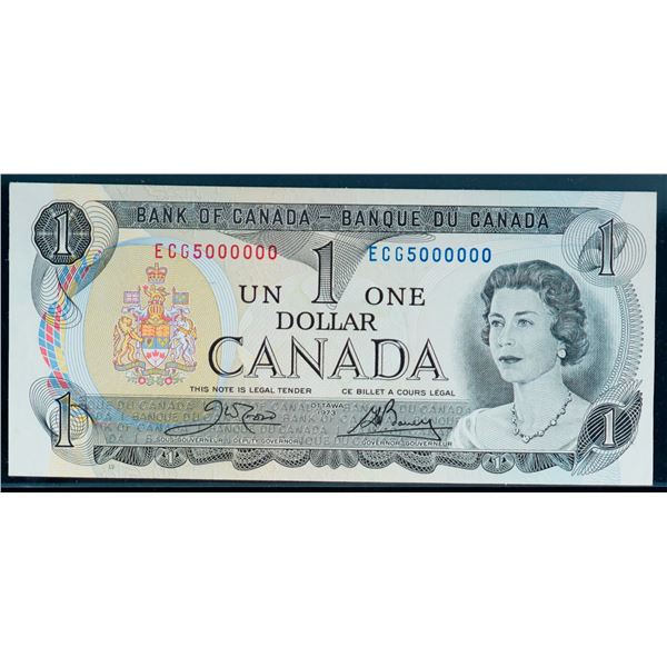Million; 1973 $1 BC-46b #ECG5000000 Bright AU-UNC example.