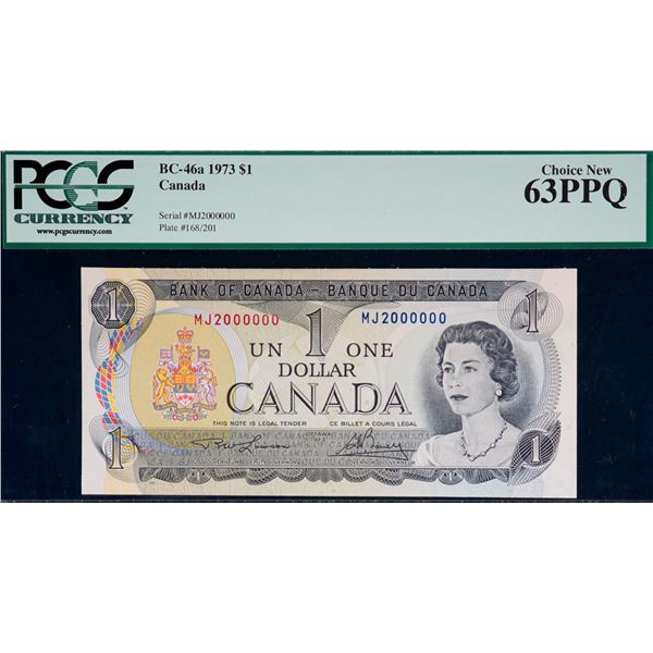 Million; 1973 $1 #MJ2000000 PCGS Choice Uncirculated-63PPQ