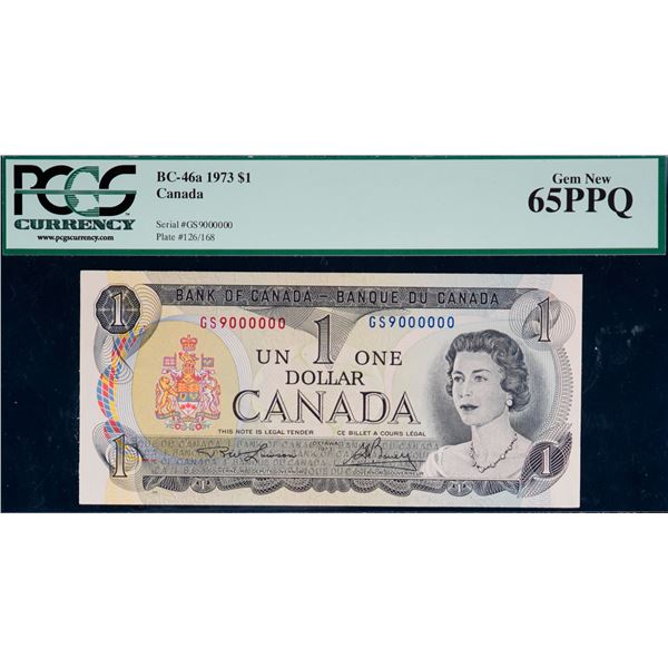 Million; 1973 $1 #GS9000000 PCGS Gem Uncirculated-65PPQ