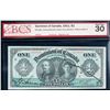 Image 2 : Error; 1911 $1 DC-18a #235434 BCS Choice Very Fine-30.  Signature Ink.