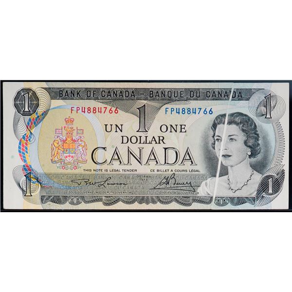 Error; 1973 $1 BC-46a #FP4884766 VF+ - Gutter fold on face.